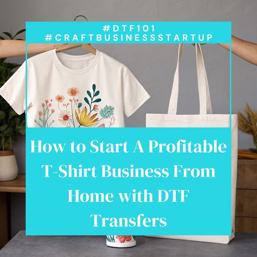 A home t-shirt business pressing DTF transfers