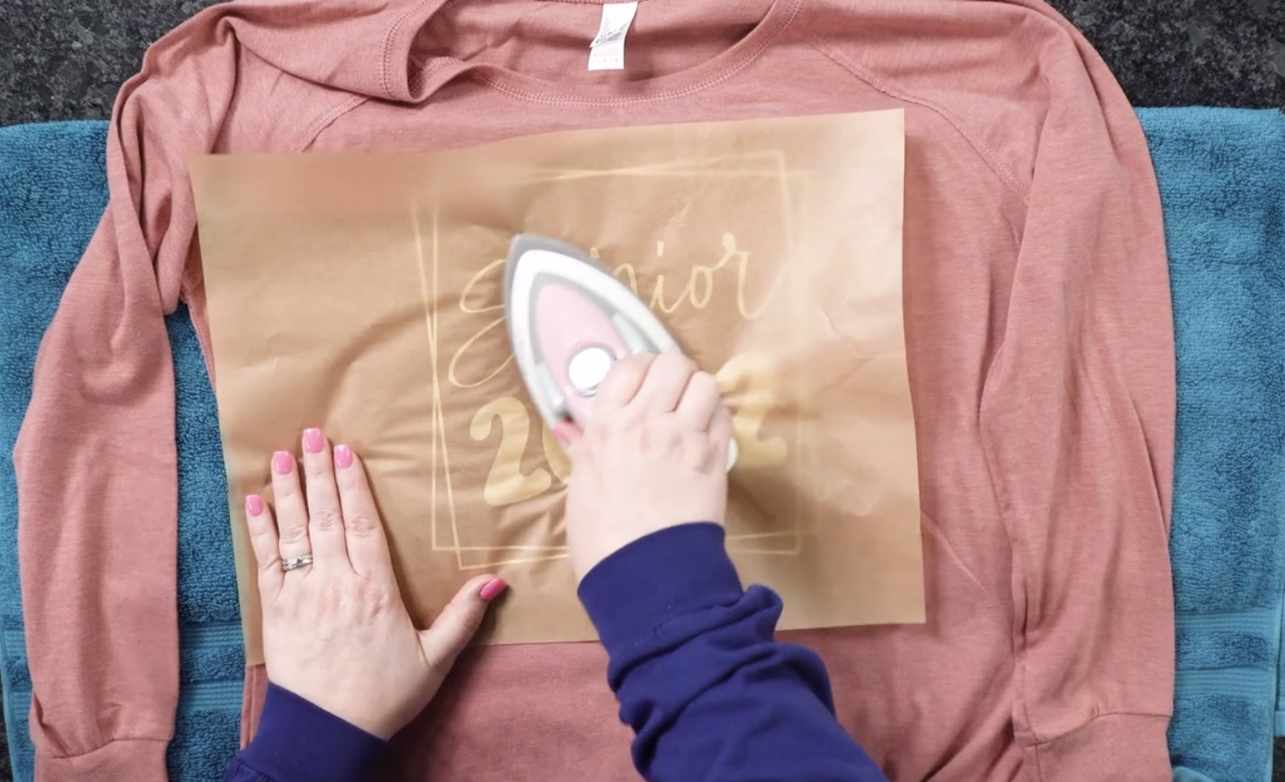 Applying a DTF transfer at home with a household iron instead of a heat press