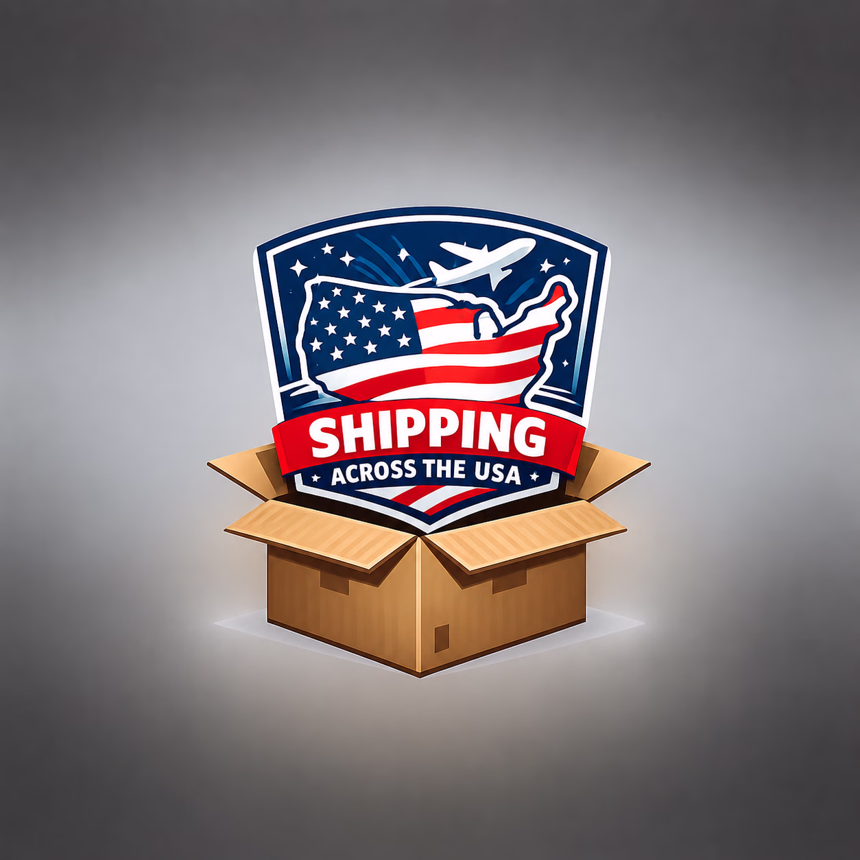Shipping across the USA badge: DTF Printer prints in the USA and ships to every state