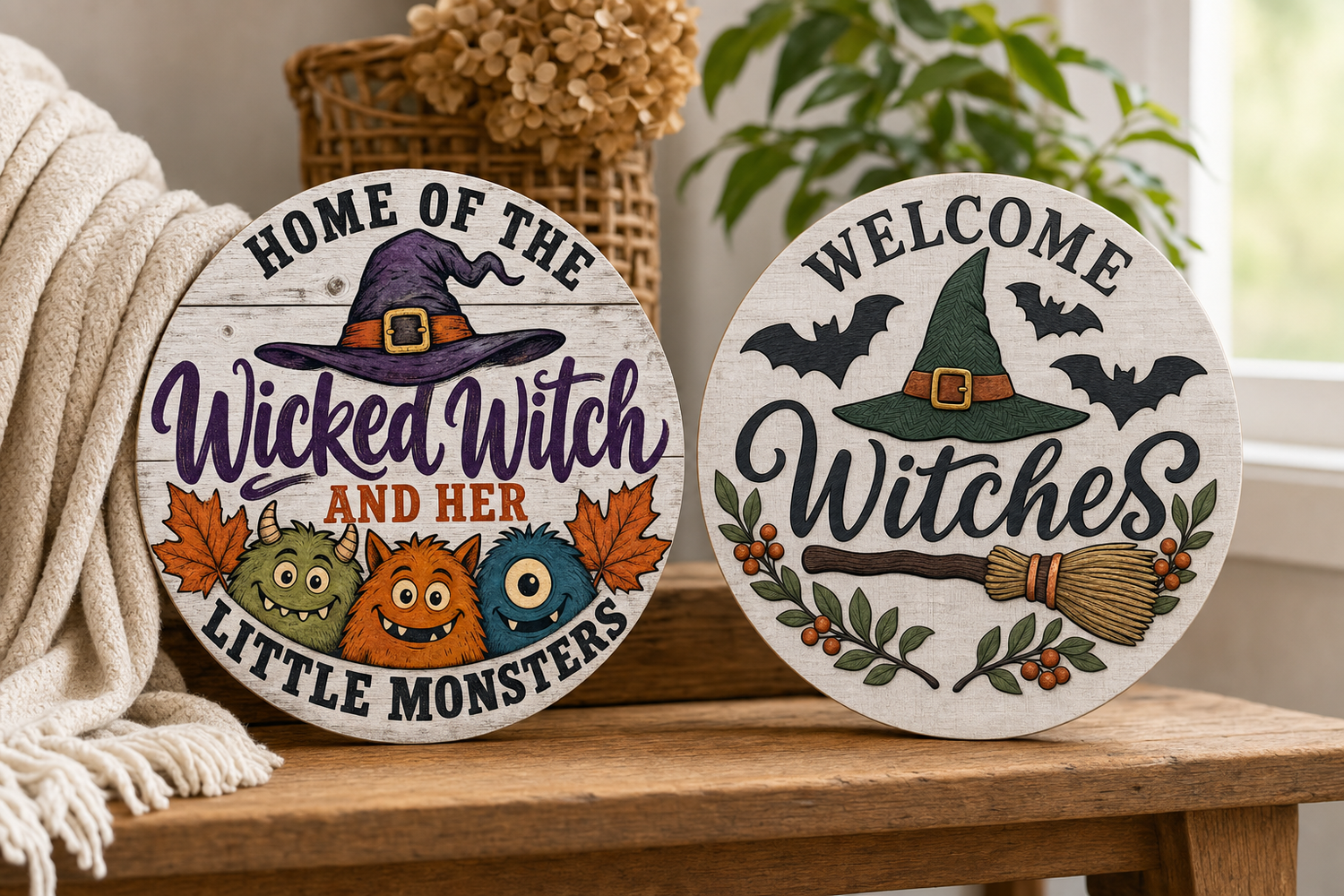 Halloween Door Sign UV DTF Transfer Bundle – 12 Farmhouse Designs view 10