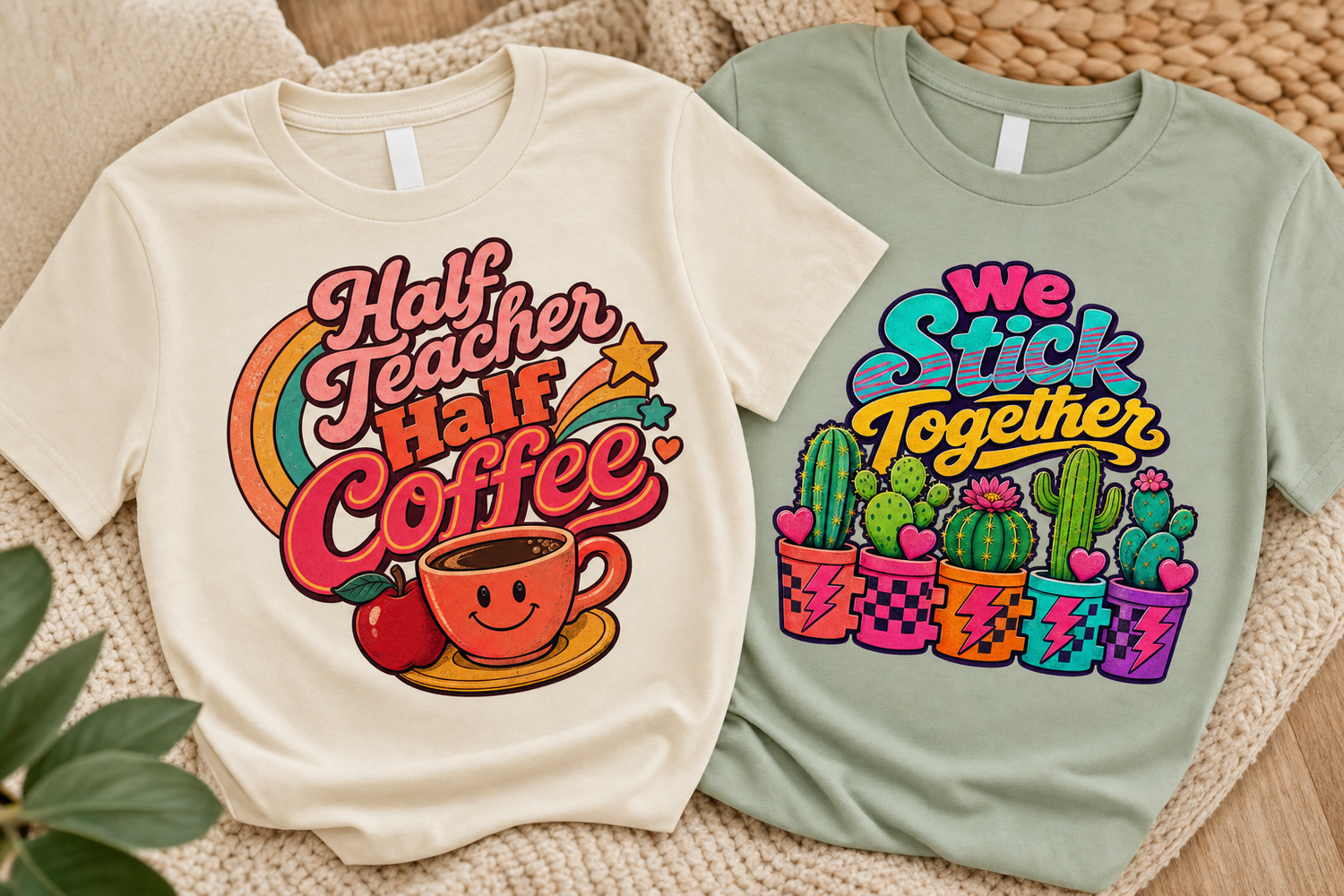 Teacher Shirt DTF Transfer Bundle | 12 Designs | 60-Inch Gang Sheet view 2