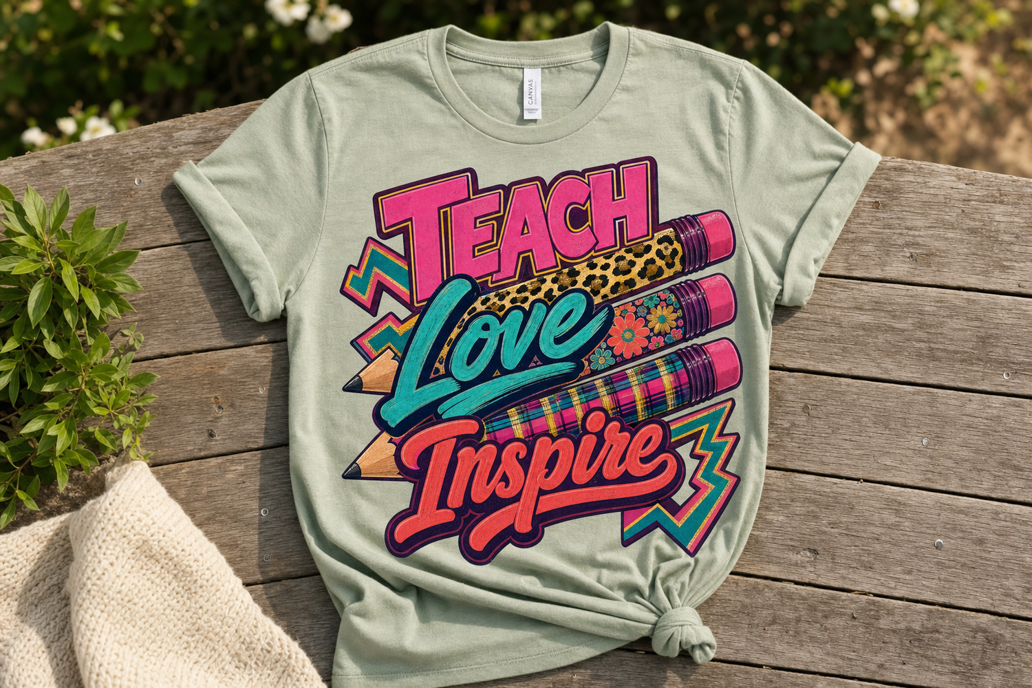 Teacher Shirt DTF Transfer Bundle | 12 Designs | 60-Inch Gang Sheet view 4