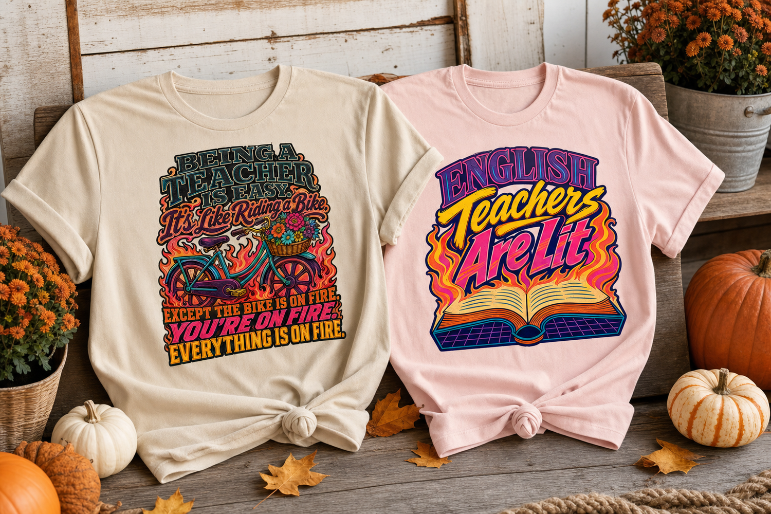 Teacher Shirt DTF Transfer Bundle | 12 Designs | 60-Inch Gang Sheet view 5