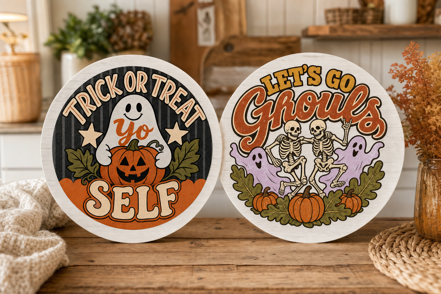 Halloween Door Sign UV DTF Transfer Bundle – 12 Farmhouse Designs view 8