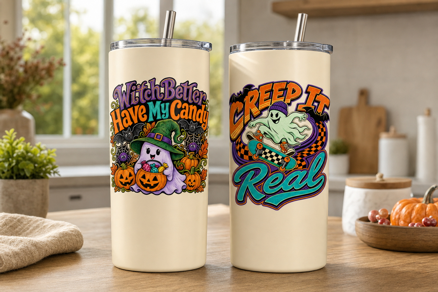 Halloween Mug Bundle UV DTF Gang Sheet – 21 Tumbler Decals view 6