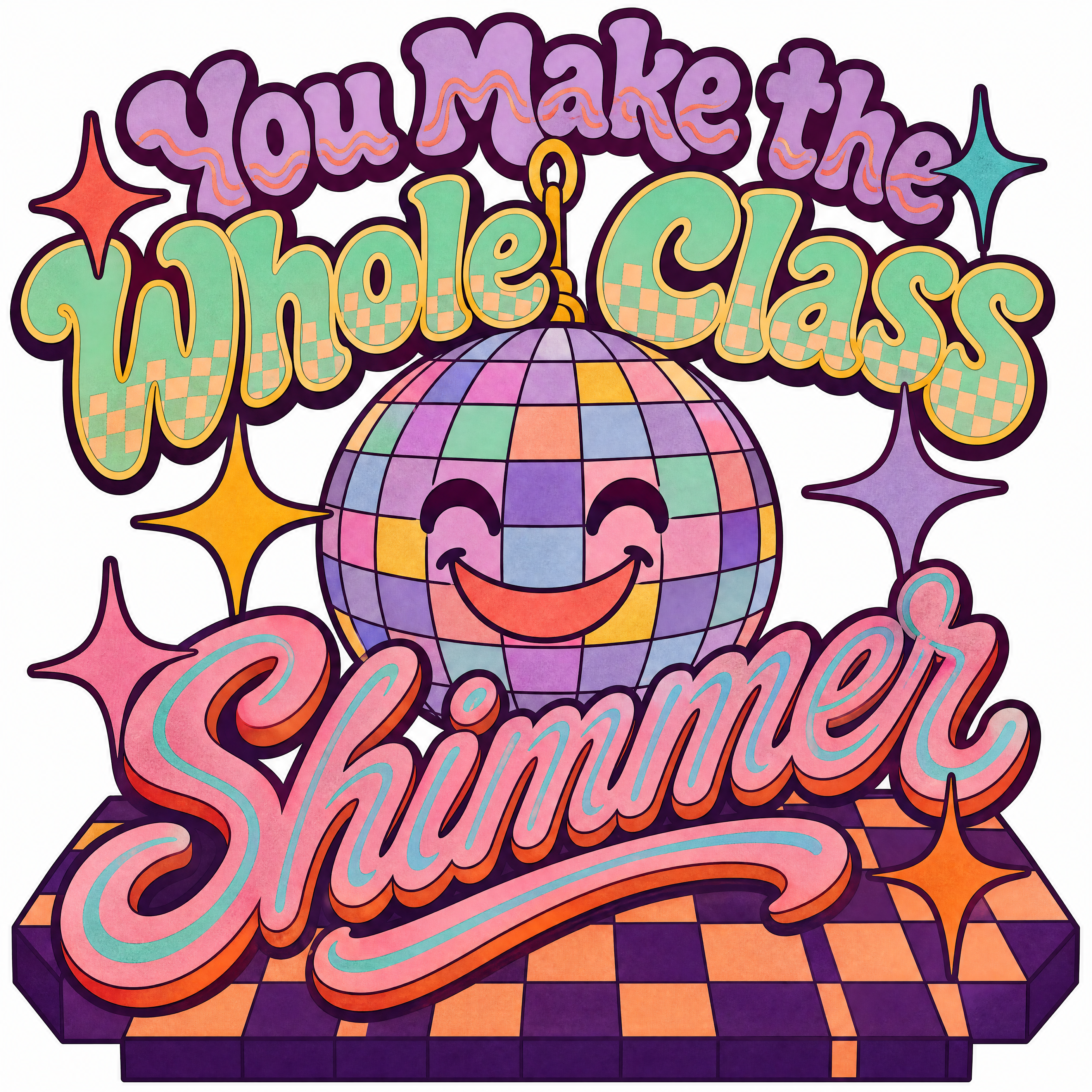Teacher Shirt DTF Transfer Bundle | 12 Designs | 60-Inch Gang Sheet design 9