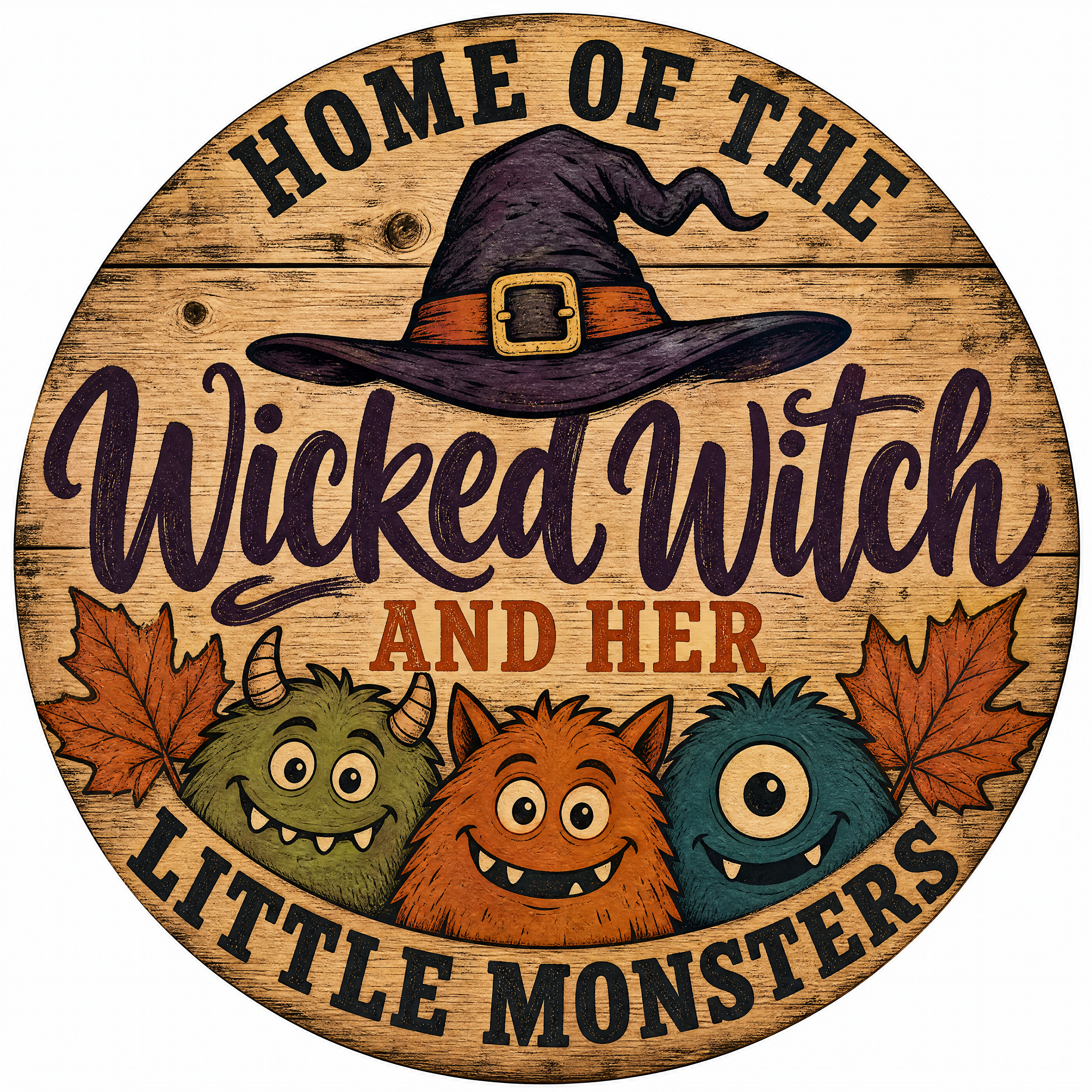 Halloween Door Sign UV DTF Transfer Bundle – 12 Farmhouse Designs design 10
