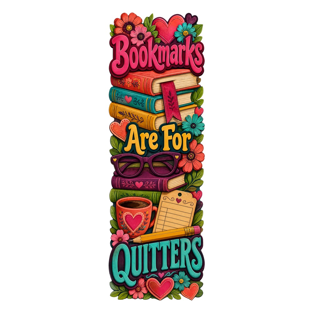 Bookmarks UV DTF Gang Sheet – 30 Peel-and-Stick Designs design 7